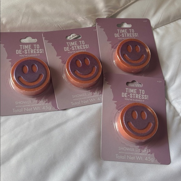 Other - Smiley Face Shower Steamers - Orange & Purple set of 5